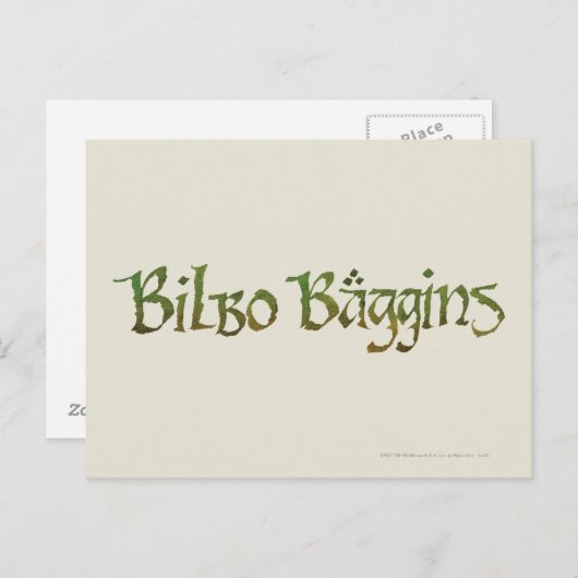 BILBO BAGGINS™ Textured ポストカード (正面/裏面)