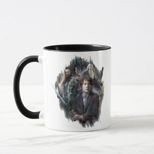 BILBO BAGINS™、THORIN OAKENSHIELD™、およびGandalf マグカップ (左)