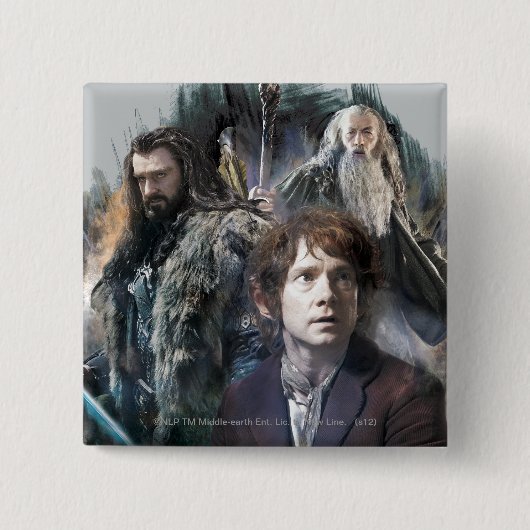 BILBO BAGINS™、THORIN OAKENSHIELD™、Gandalf 缶バッジ (正面)