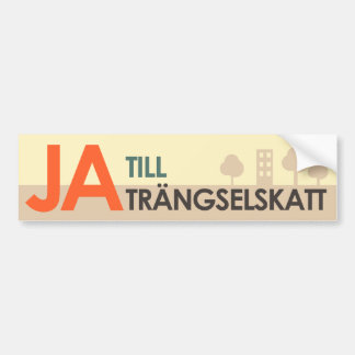 Bildekal - Ja till trängselskatt バンパーステッカー