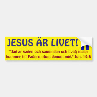 Bildekal, Sverige, Jesus är Livet. バンパーステッカー