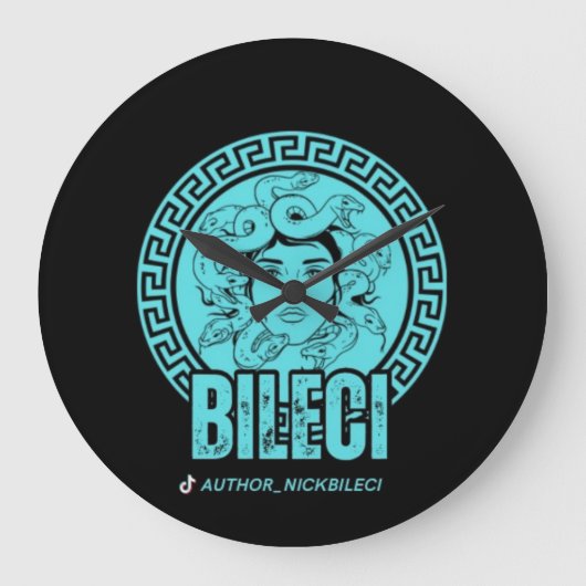 Bileciロゴ ラージ壁時計 (正面)