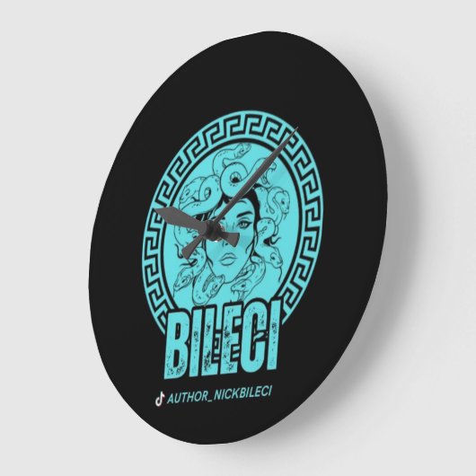 Bileci Logo ラージ壁時計 (傾斜)