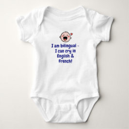 Bilingual Baby, Funny Gift Baby ベビーボディスーツ