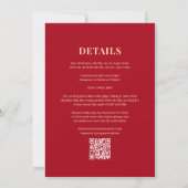 Bilingual Vietnamese English Red Lantern Wedding 招待状 (裏面)