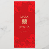 Bilingual Vietnamese English Wedding Menu メニュー (裏面)