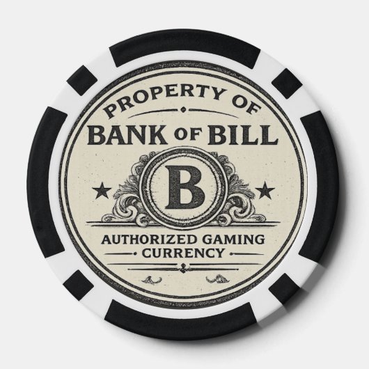 BILL銀行 公認ゲーム通貨 ポーカーチップ (裏面)