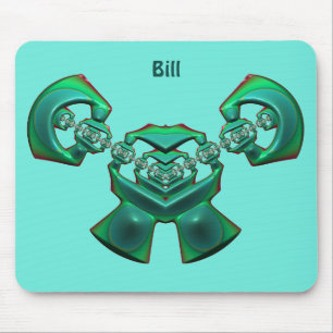 BILL~複数の緑~奇妙なフラクタル~ マウスパッド