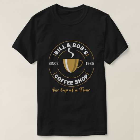 Bill and Bobsコーヒーショップオウム回復ギフト Tシャツ (デザイン正面)