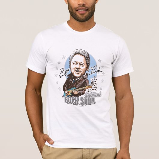 Bill Clintonの政治ロックスター! ワイシャツ Tシャツ (正面)