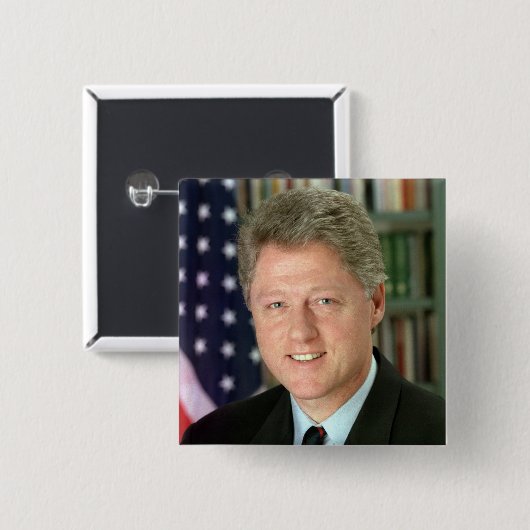 Bill Clinton 缶バッジ (正面&裏面)