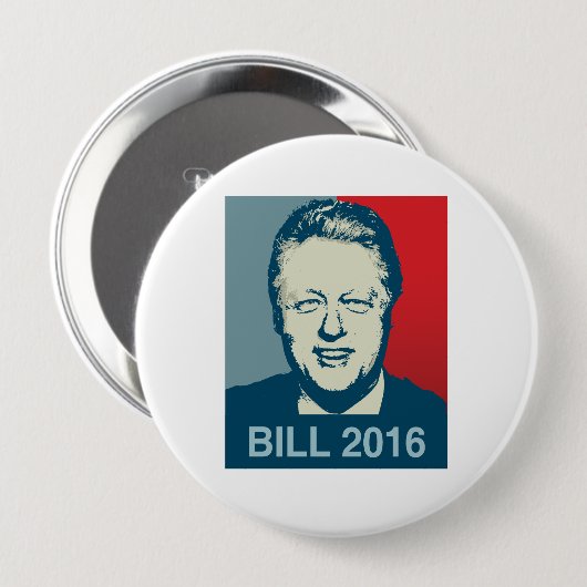 BILL CLINTON 2016年- .PNG 缶バッジ (正面&裏面)