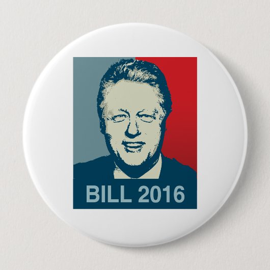 BILL CLINTON 2016年- .PNG 缶バッジ (正面)