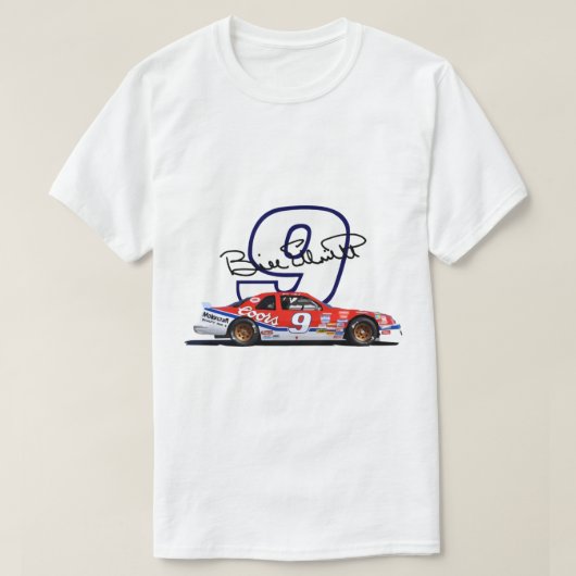 Bill Elliott 1988 Winston Cup 9ストックカープレミアム Tシャツ (デザイン正面)