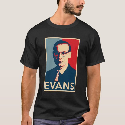Bill Evans Hope Poster - Greats Of Jazz History Tシャツ (正面)