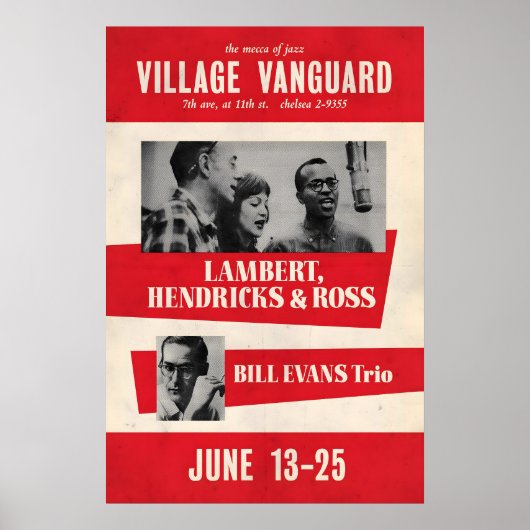 Bill Evans jazz poster - Sunday at the Village ポスター (正面)