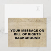 Bill of Rights Customizable Template Postcard ポストカード (正面/裏面)