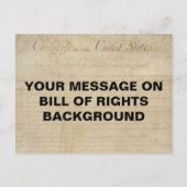 Bill of Rights Customizable Template Postcard ポストカード (正面)