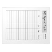 Bill Payment Tracker ノートパッド (正面)