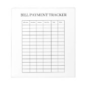 BILL PAYMENT TRACKER ノートパッド (正面)