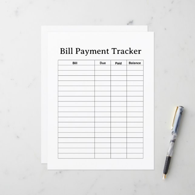 BILL PAYMENT TRACKER FLYER (正面/裏面インサイチュ)