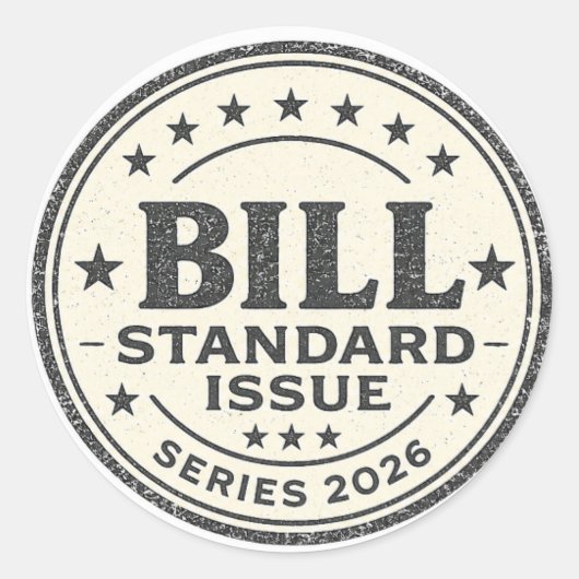Bill Standard Issue Series 2026 ラウンドステッカー ラウンドシール (正面)