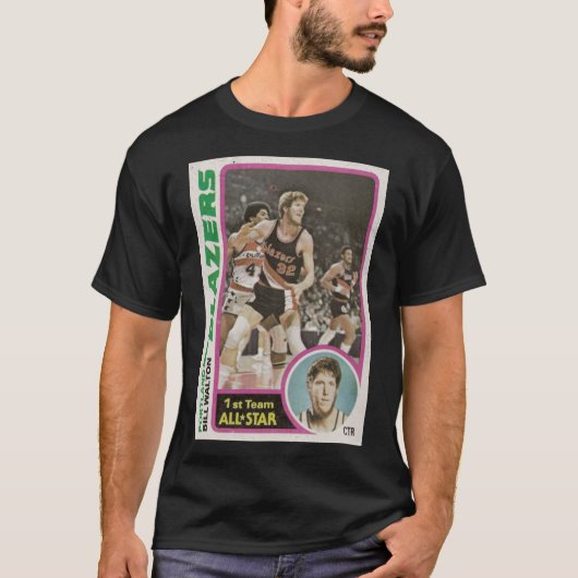 Bill Walton Toppsカード[ヴィンテージ動揺して] Essent Tシャツ (正面)