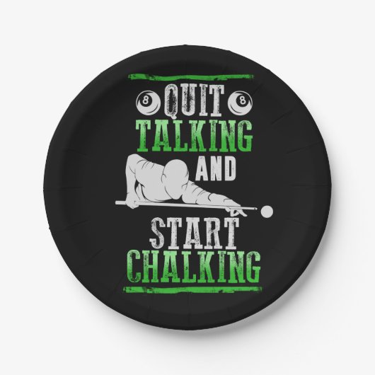 Billardのスタイル ペーパープレート (正面)