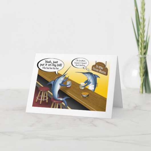 Billfishのグリーティングカードに入れる カード (正面)