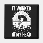 Billiard 8 Ball It Worked my Head Pool Player マグネット (正面)