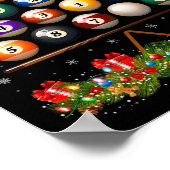 Billiard Ball Christmas Tree Lights Ol Billiards X ポスター (角)
