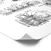 Billiard Ball Rack Patent ポスター (角)