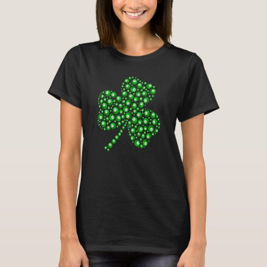 Billiard Ball Shamrock Leaf St Patrick's Day Men B Tシャツ (正面)