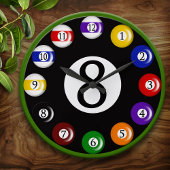 Billiard Balls Wall Clock ラージ壁時計