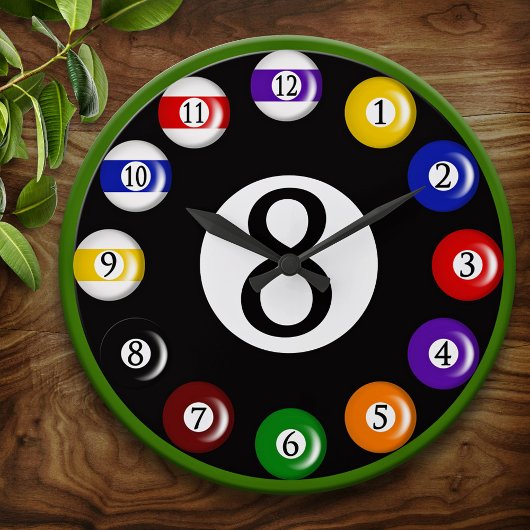 Billiard Balls Wall Clock ラージ壁時計