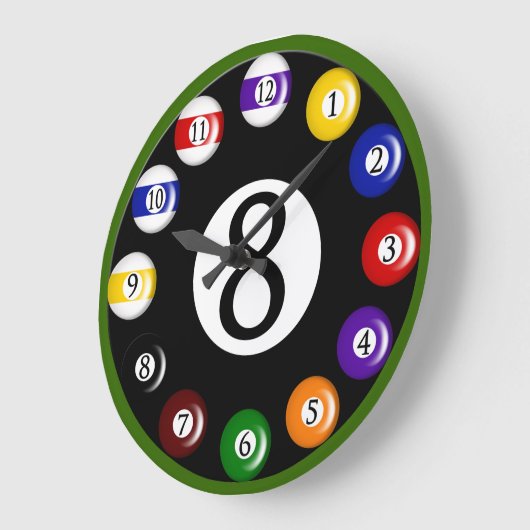 Billiard Balls Wall Clock ラージ壁時計 (傾斜)