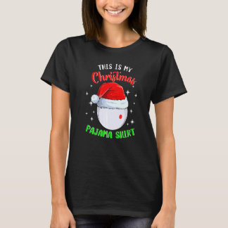 Billiard Cue Ball This Is My Christmas Pajama   Tシャツ