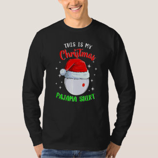 Billiard Cue Ball This Is My Christmas Pajama   Tシャツ