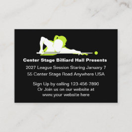 Billiard Hall Promotional Business Cards  名刺