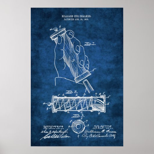 Billiard Patent Art #12 Pool Room Decor ポスター (正面)