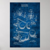 Billiard Patent Art #14 Pool Room Decor  ポスター (正面)