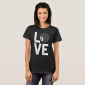 Billiard Pool Ball Eight Cue Sports Love Tシャツ (正面フル)