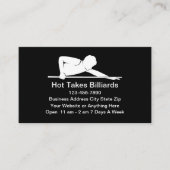 Billiard Pool Hall Business Cards 名刺 (正面)