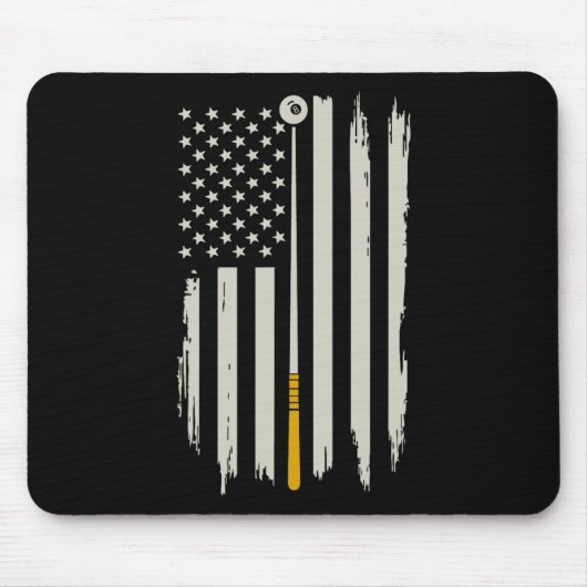 Billiard Pool Player Billiards Table Usa Us Americ マウスパッド (正面)