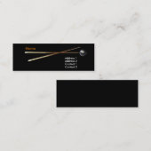 BilliardBusinessFront1，名前，住所1，住所… スキニー名刺 (正面/裏面)