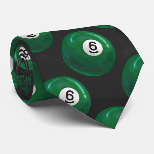 Billiards 6 Ball Pattern ネクタイ (ロール)
