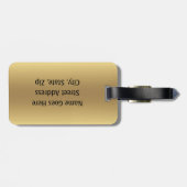 Billiards ball and cue Elegant Personalize ラゲッジタグ (裏面横)