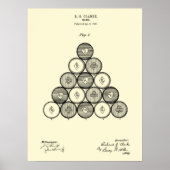 Billiards Balls Patent Wall art PRint #1 ポスター (正面)