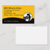 Billiards Hall And Lounge Business Cards 名刺 (正面/裏面)
