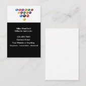 Billiards Instructor Simple Business Cards Design 名刺 (正面/裏面)